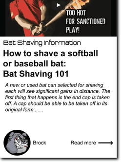 How to Shave a Softball Bat or a Baseball Bat: Bat Shaving 101